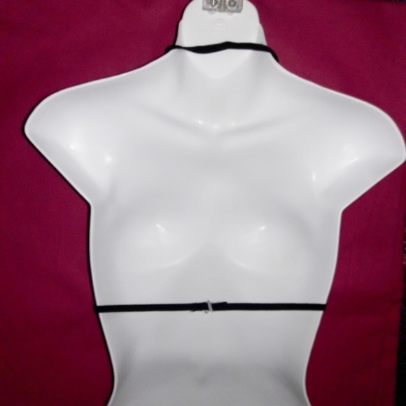 Black Eyelash Lace Embroidered Rose patch Bralette - Picture 7 of 7